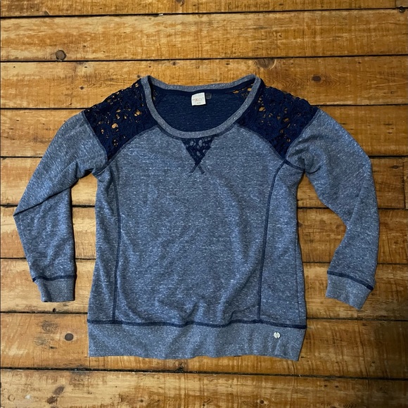 Lightweight Point Zero Sweater with Lace Detail Size M - Picture 1 of 7